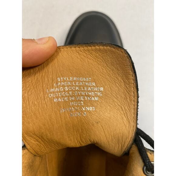 Madewell The Rayna Lace-Up Combat Boot in Black Leather Size 8 - Picture 8 of 9